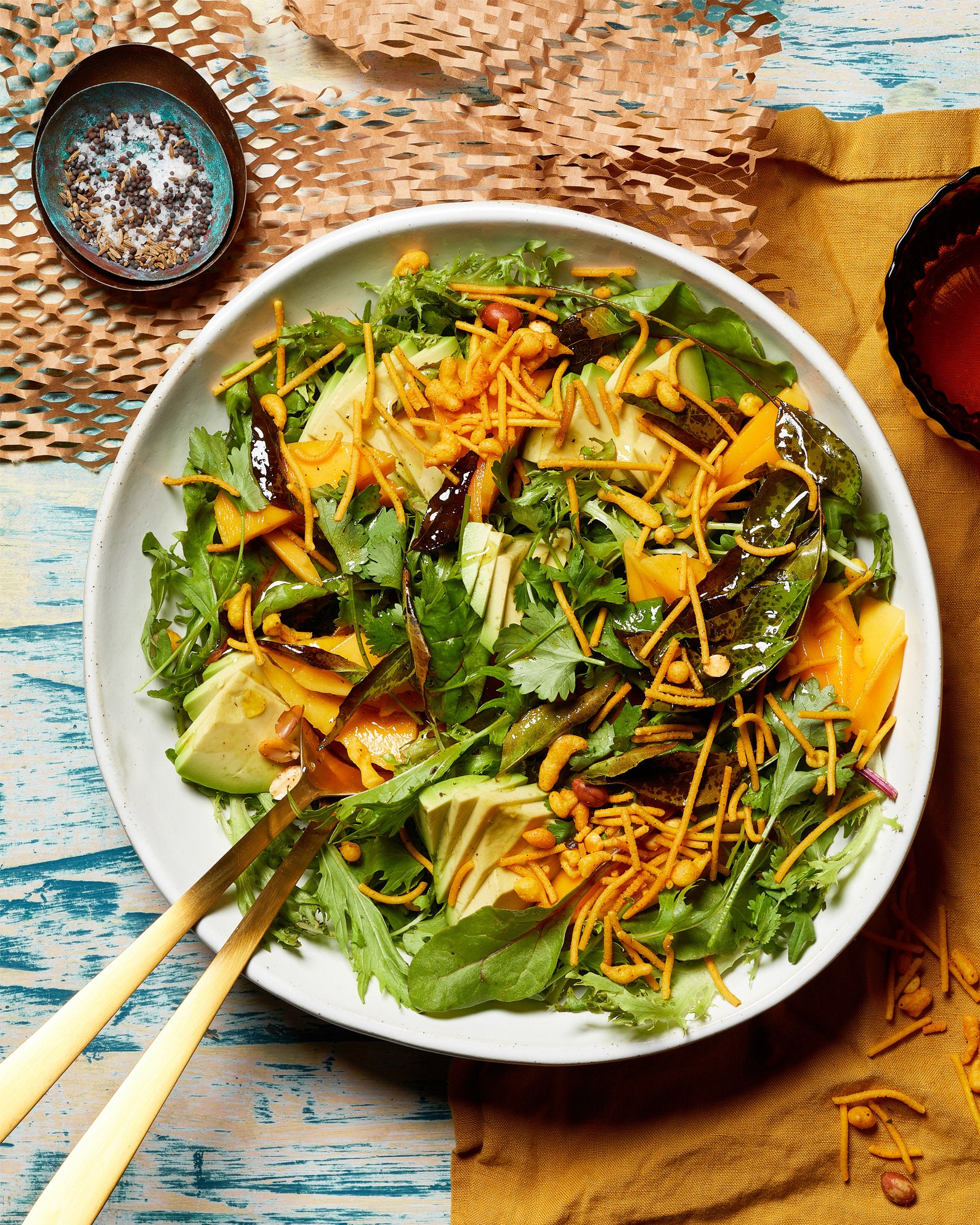 Recipe Avocado and Mango Salad with Curry Dressing by The